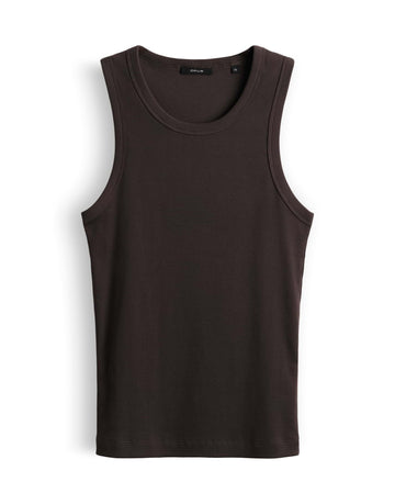 ILESSO Slim Geripptes Tanktop aus Baumwolle Mix