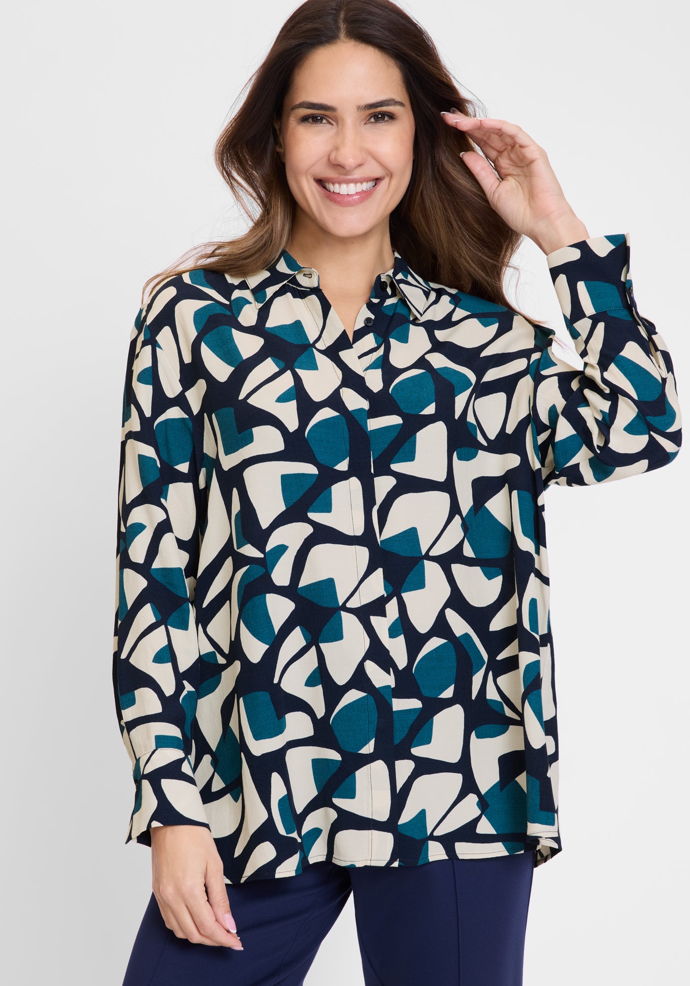 Olsen Blusen  blau