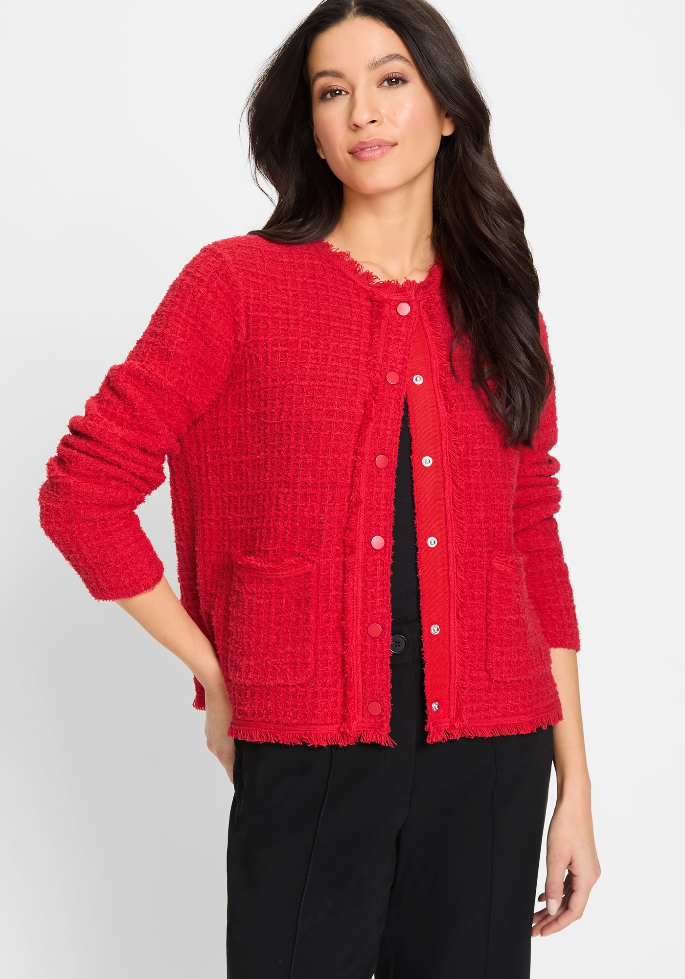 Olsen Strickjacken  rot