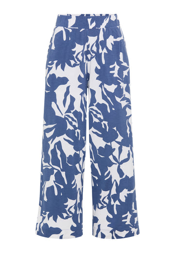 Cropped Jerseyhose mit Allover-Dessin