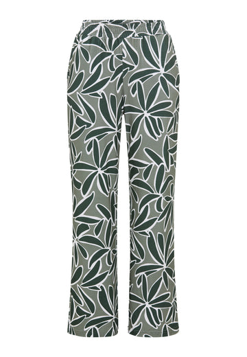 Cropped Jerseyhose mit Allover-Dessin