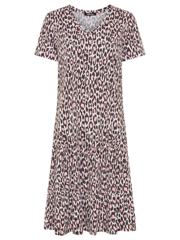 Jerseykleid mit  Allover-Dessin