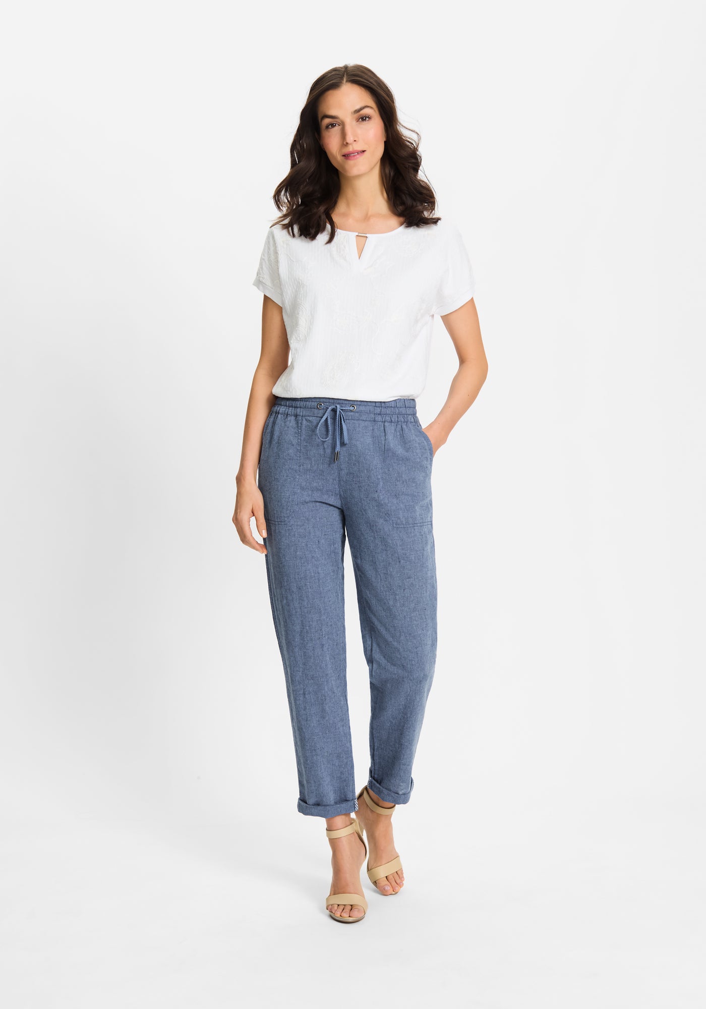 Olsen Businesshosen  blau