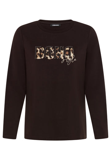 Langarmshirt mit Placement Print
