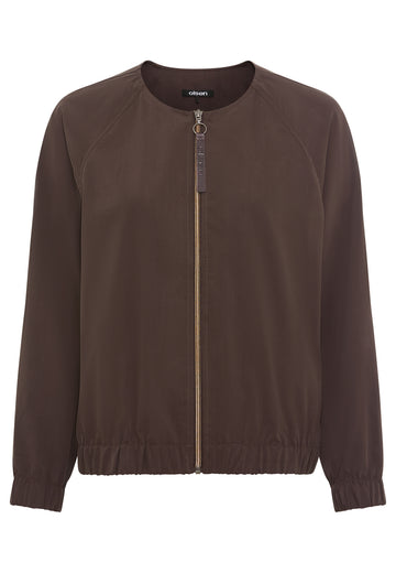 Satin-Jacke im Relaxed Fit