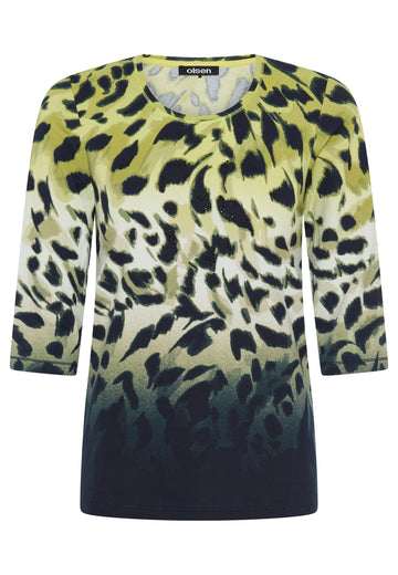 Shirt mit Panneaux-Print und Zierelementen