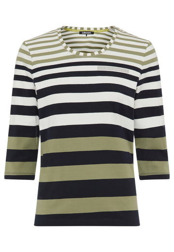 Shirt mit Streifenmuster und Zierelementen