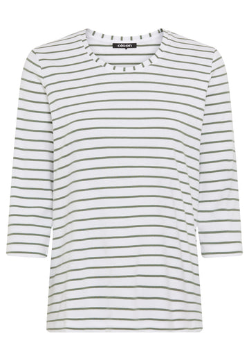Streifenshirt mit 3/4-Ärmeln