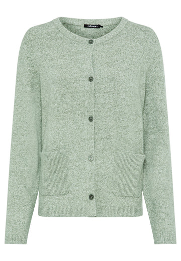 Strick-Cardigan mit Rundhalsausschnitt und Knopfleiste