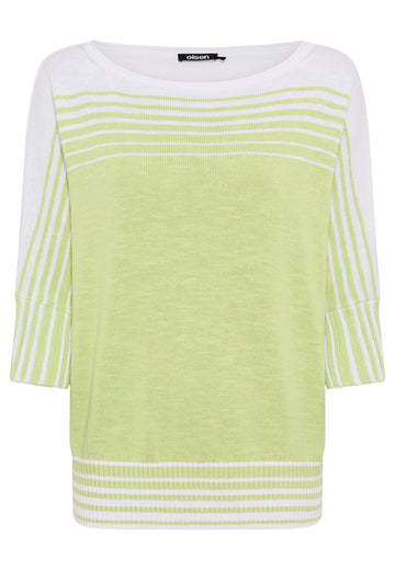 Strickpullover mit Panneaux-Streifen