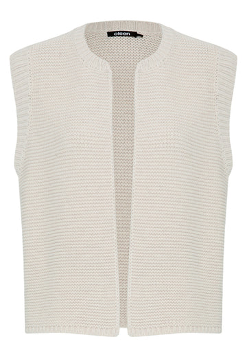 Strickweste mit strukturierter Garnoptik