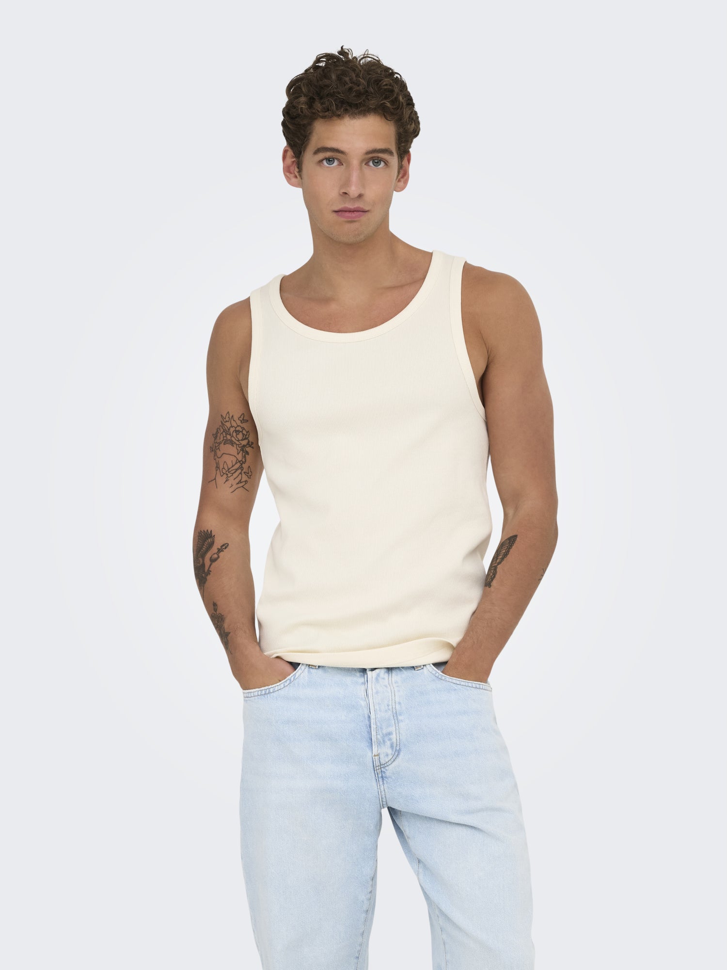 Only & Sons Tank Tops  weiß