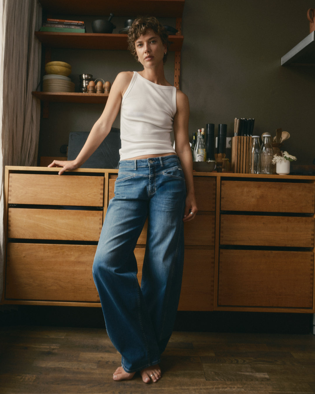 Opus PANTS Relaxed, Weit  blau