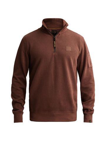 Half Zip Sweatshirt mit Flight-Pocket