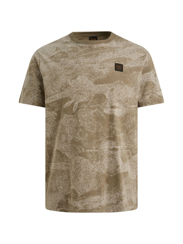 Jersey T-Shirt mit Allover-Blumenprint