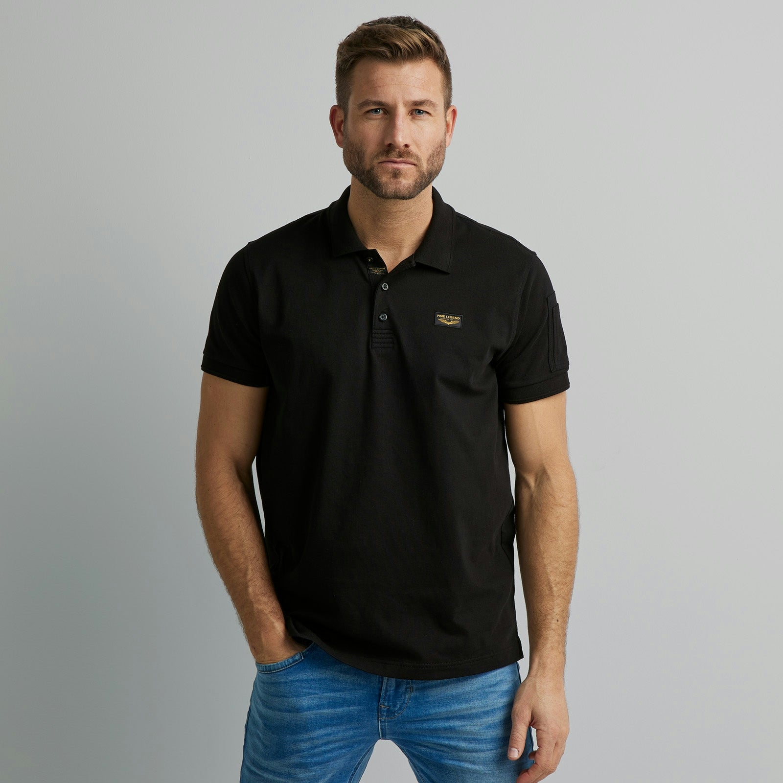 PME Legend Poloshirts  schwarz