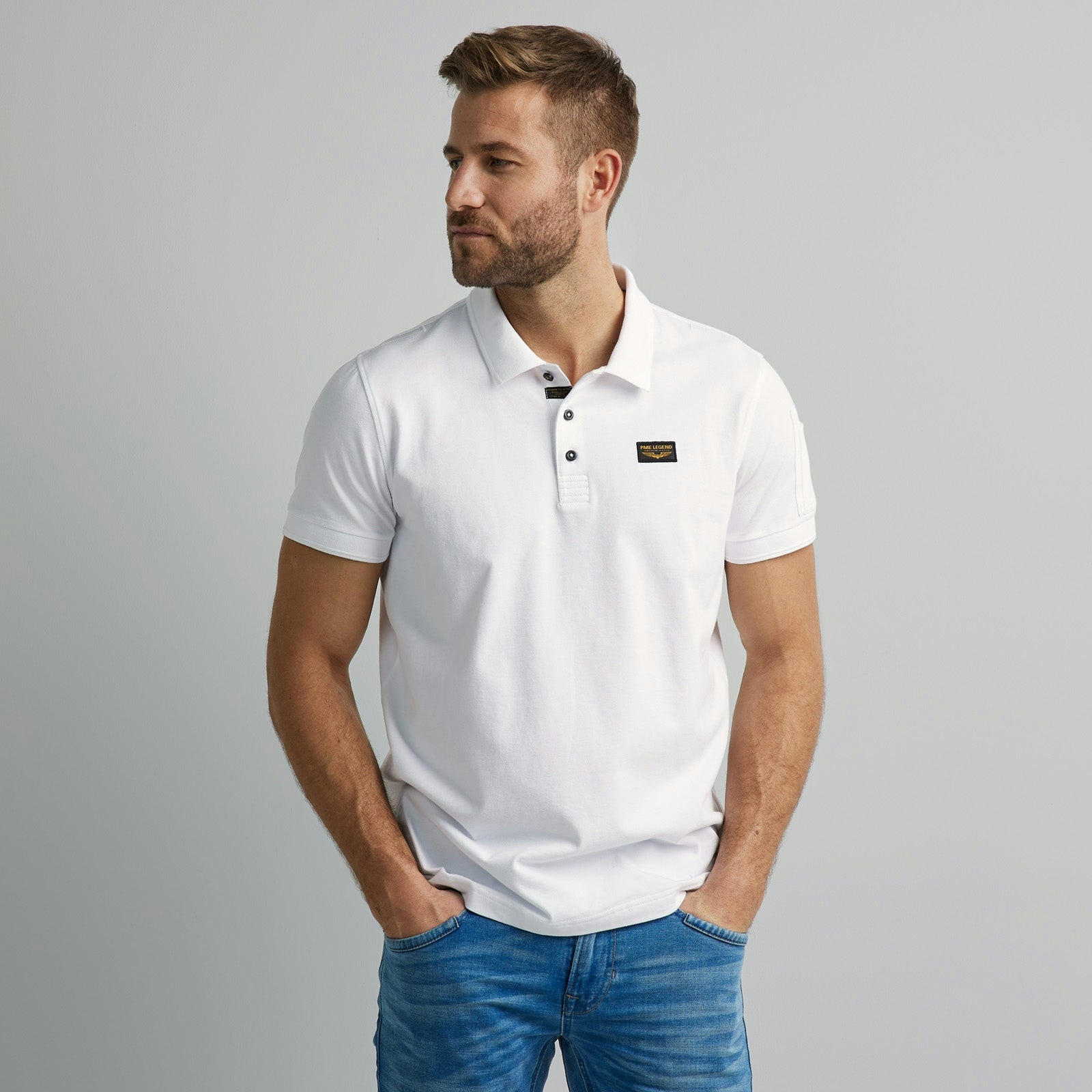 PME Legend Poloshirts  weiß