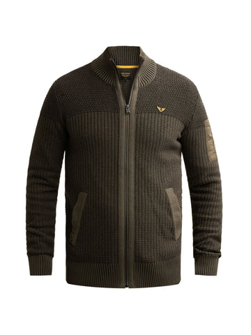 Strickjacke mit Reißverschluss und Flight-Pocket