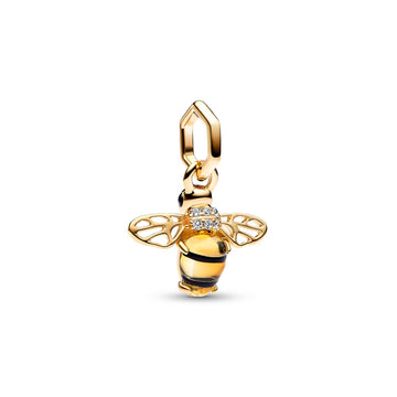 Funkelnde Biene Charm-Anhänger
