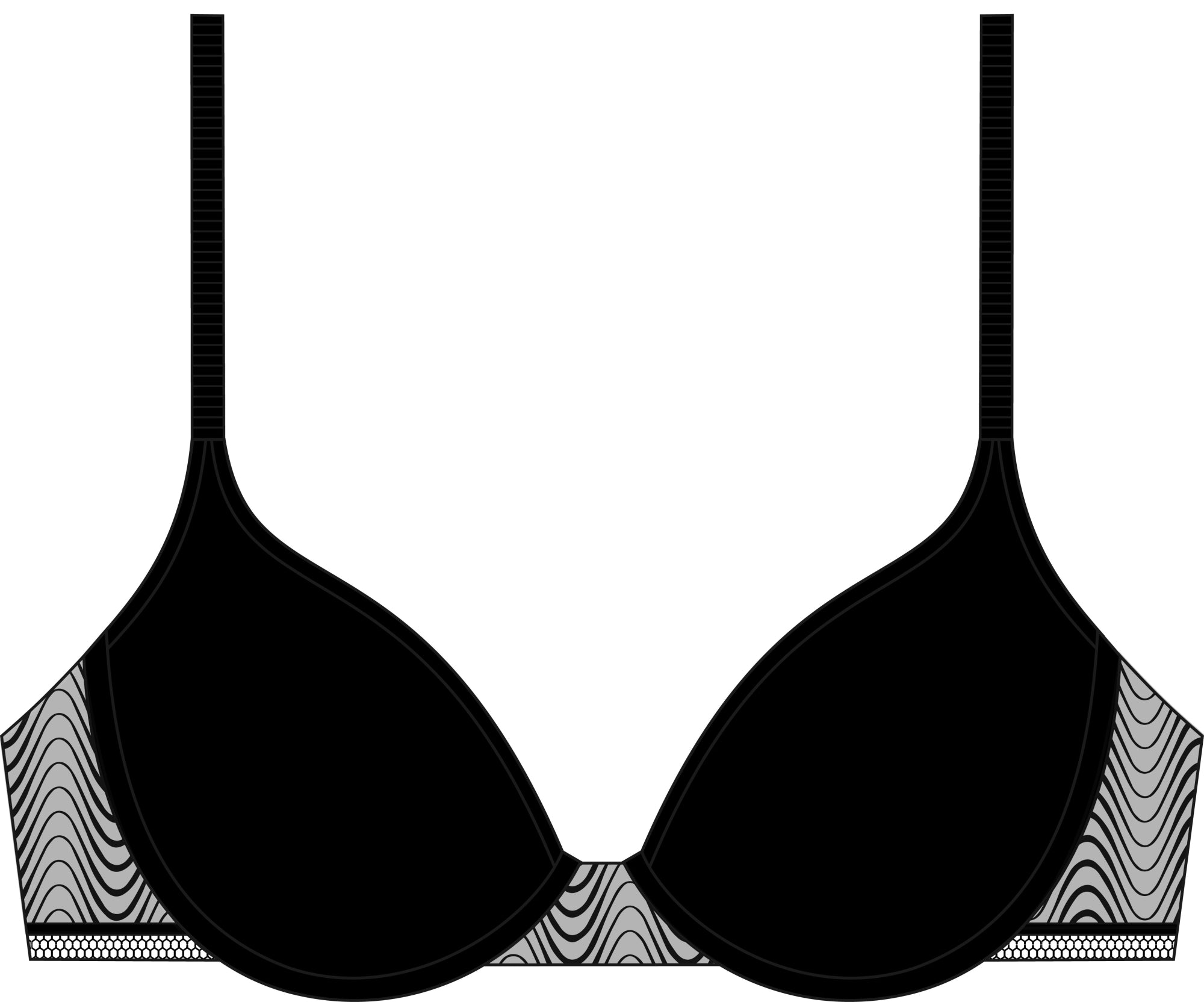 Passionata Push-up-BHs  schwarz