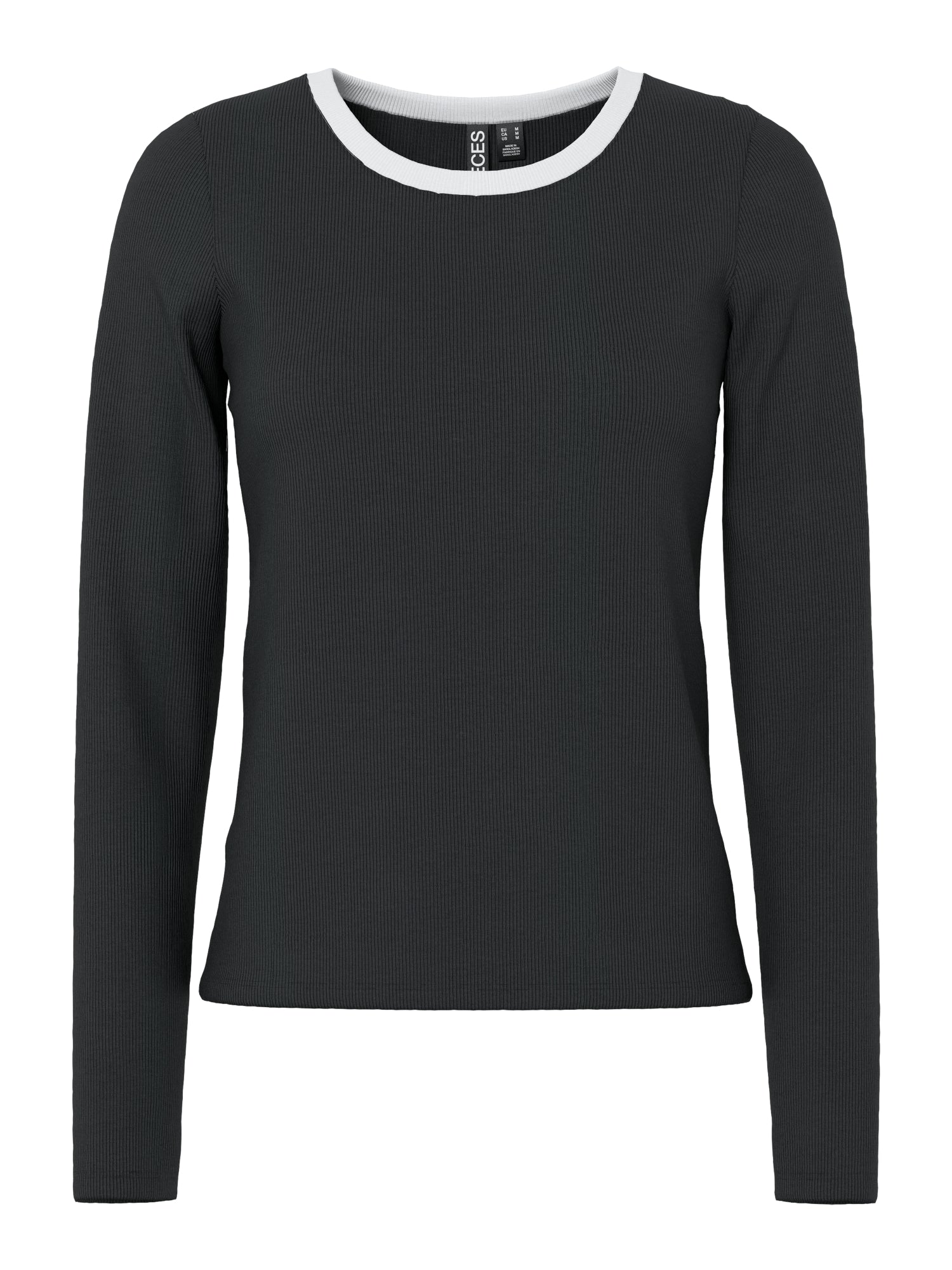 Pieces Langarmshirts  schwarz