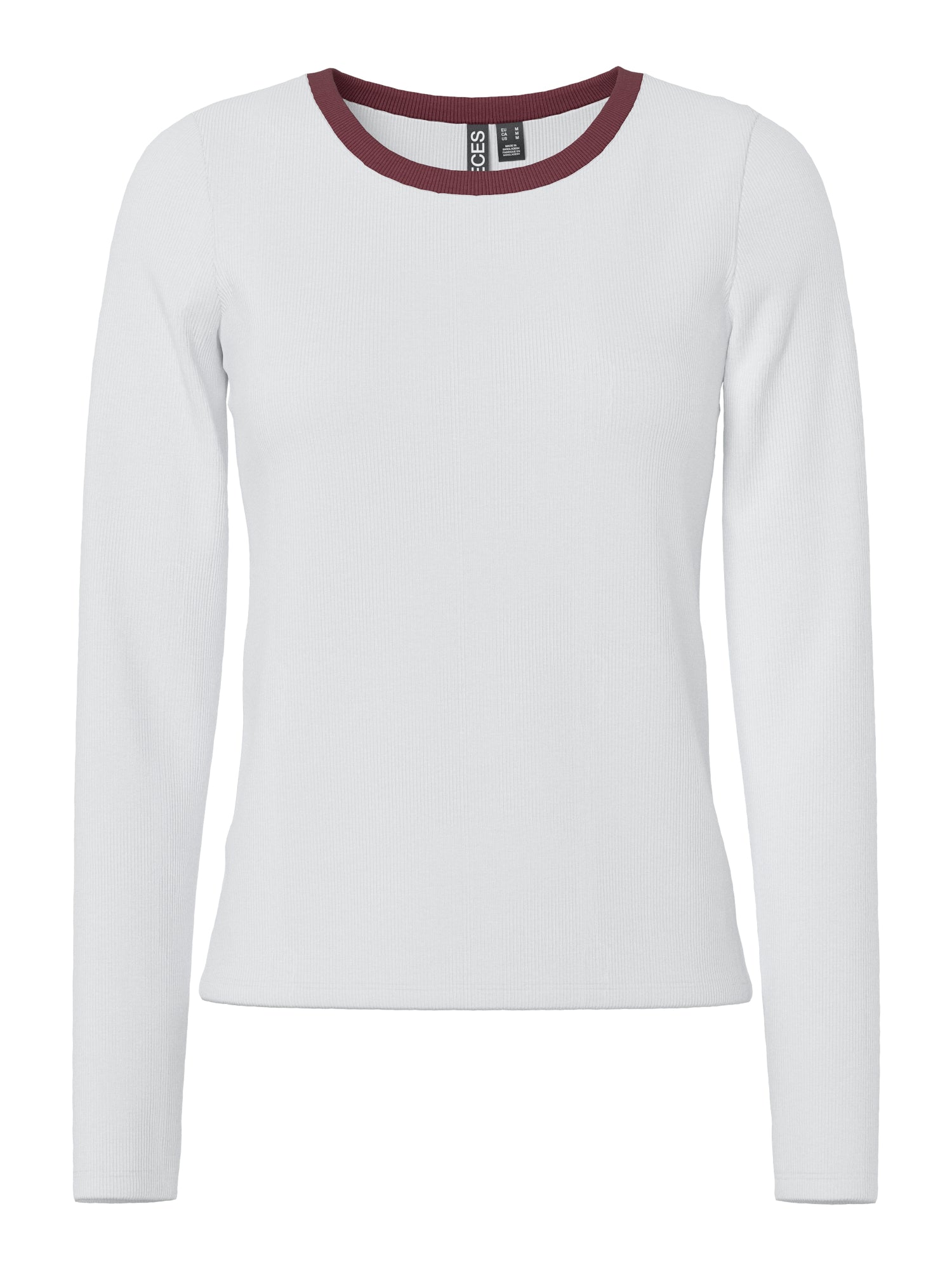 Pieces Langarmshirts  weiß