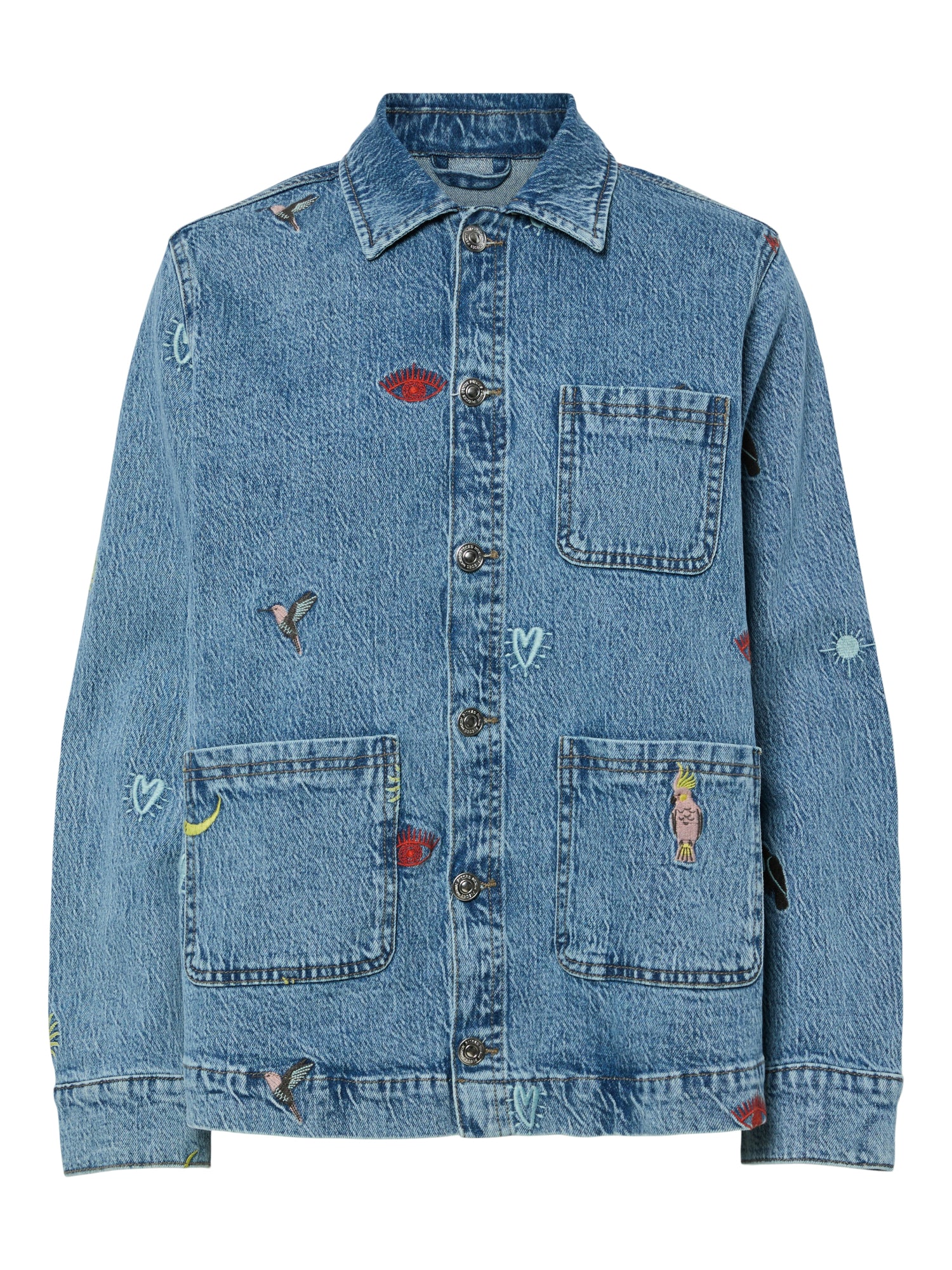 Pieces Jeansjacken  blau