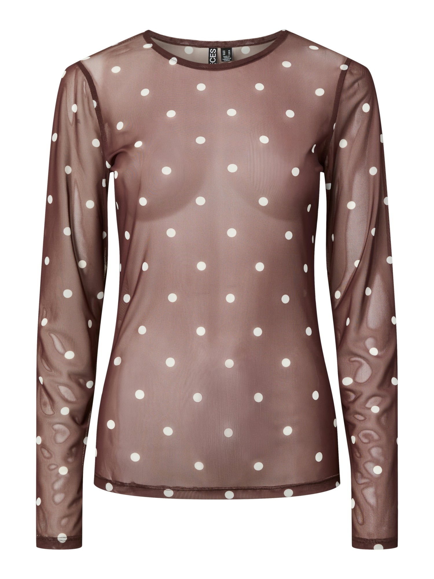 Pieces Langarmshirts  braun