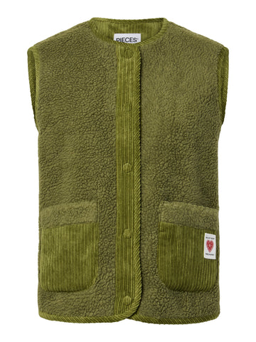 PCANASTACIA Teddyfell-Weste mit Logo-Detail