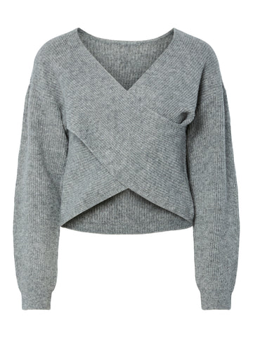 PCSILLY Strickpullover im Wickeldesign