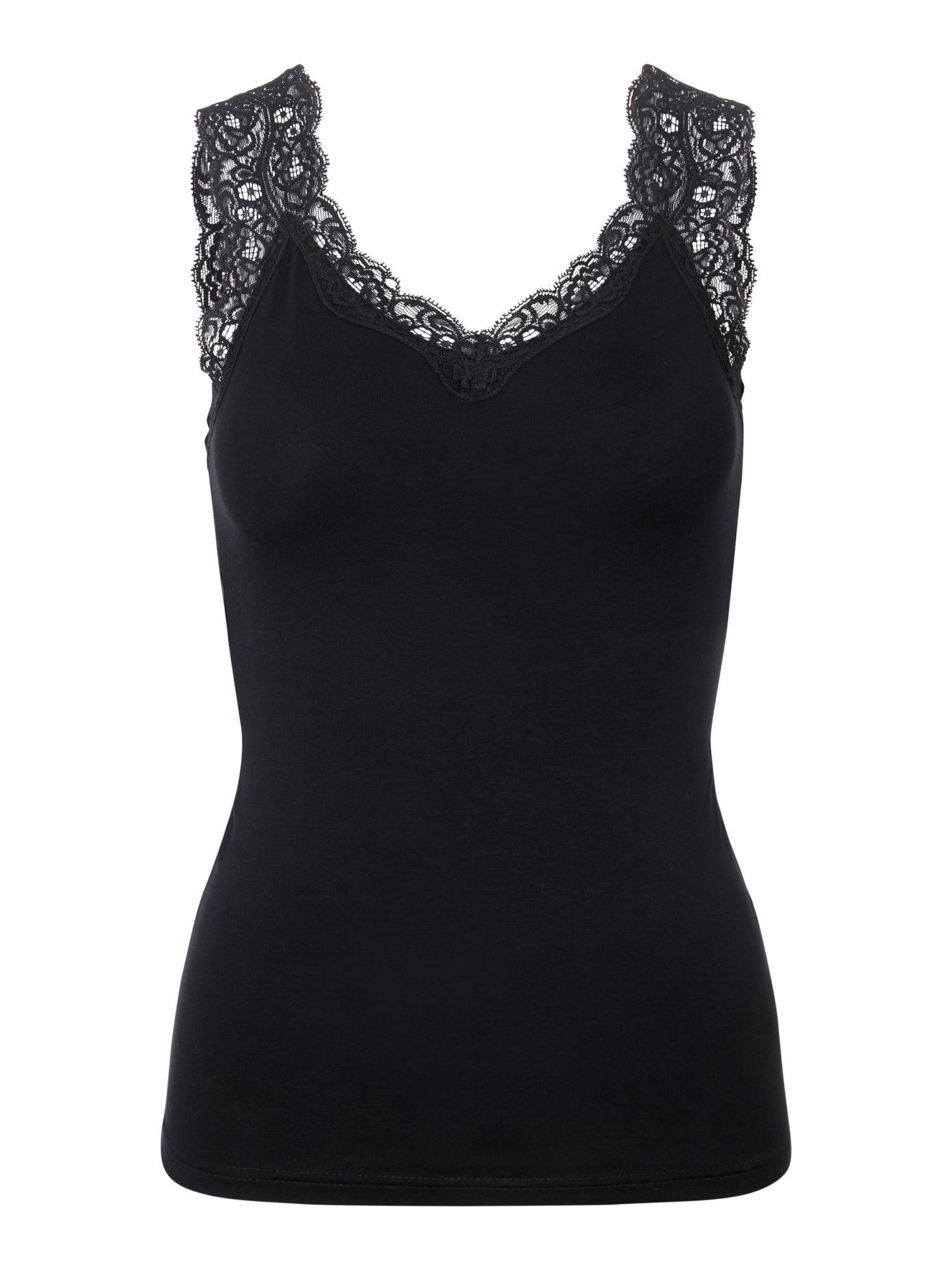 Pieces Tops  schwarz