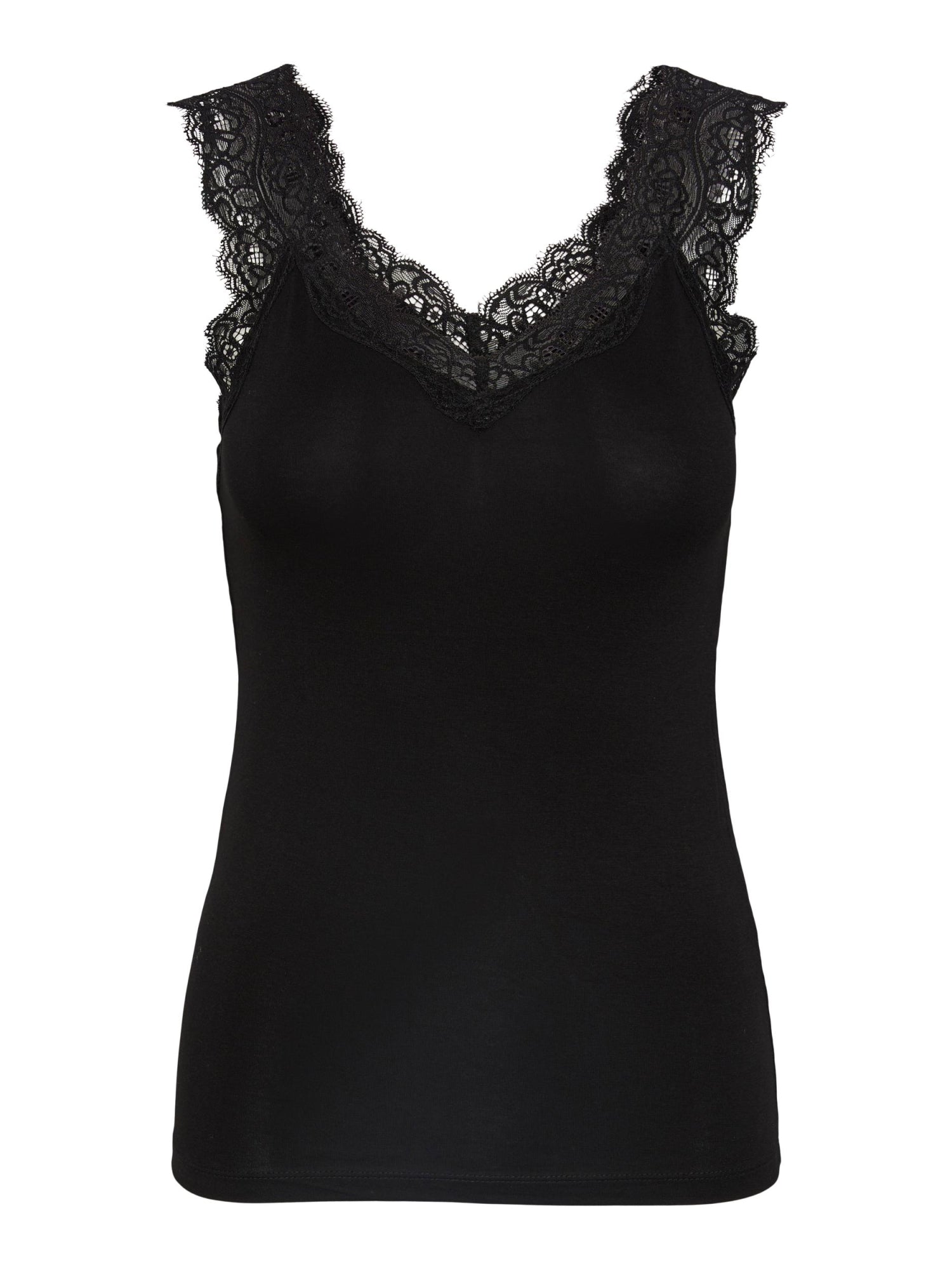 Pieces Tops  schwarz