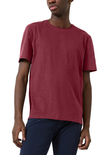 Baumwoll-T-Shirt mit Rollkanten