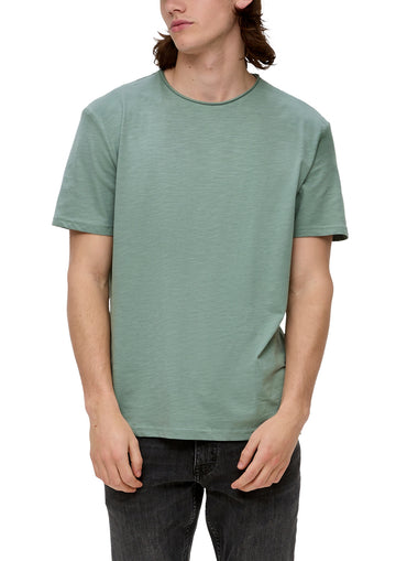 Baumwollshirt mit Flammgarn-Struktur