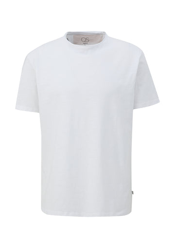 Baumwollshirt mit Flammgarn-Struktur