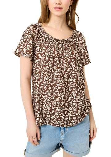 Bluse mit Carmenausschnitt