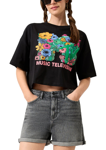 Boxy Shirt mit MTV®-Print