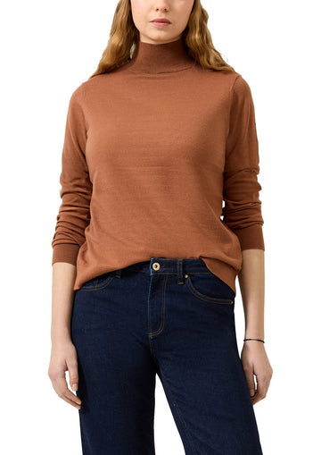 Feinstrickpullover mit Stehkragen