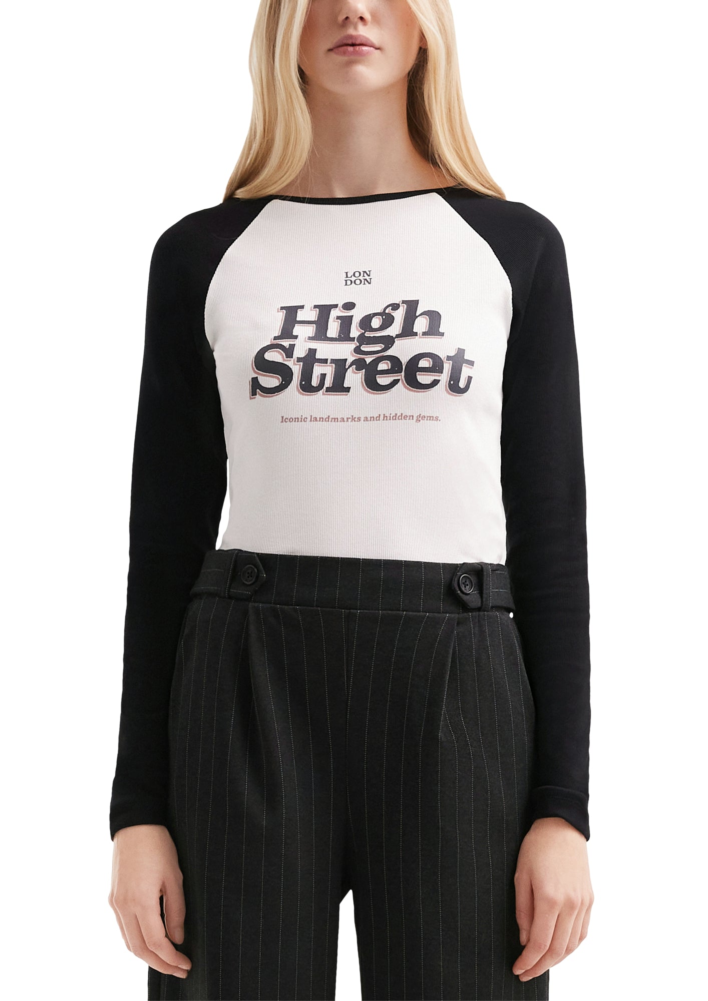 Q/S by s.Oliver Langarmshirts  schwarz