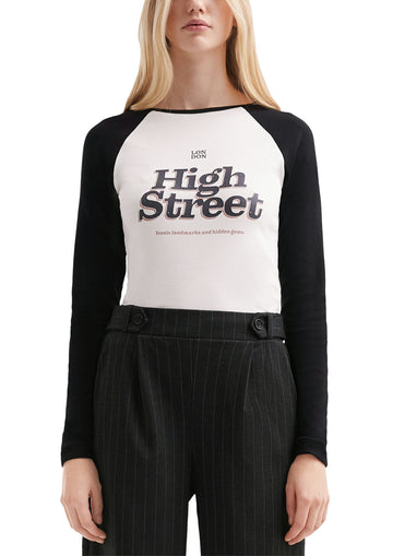 Geripptes Colour Block-Shirt