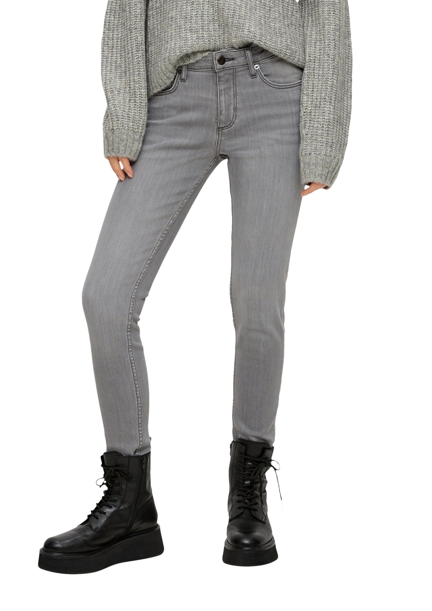 Q/S by s.Oliver Skinny, Slim  grau