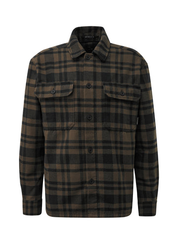 Kariertes Overshirt mit Hemdkragen