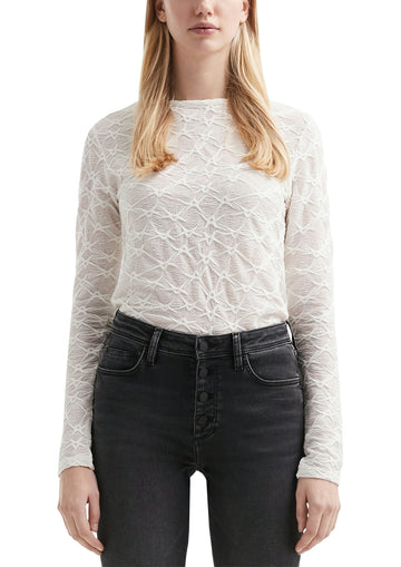 Leicht transparentes Langarmshirt