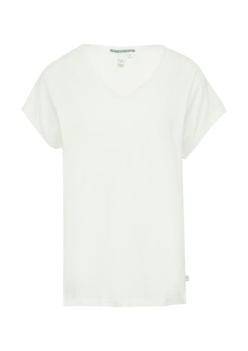 Modalmix-Shirt mit Spitzenblende