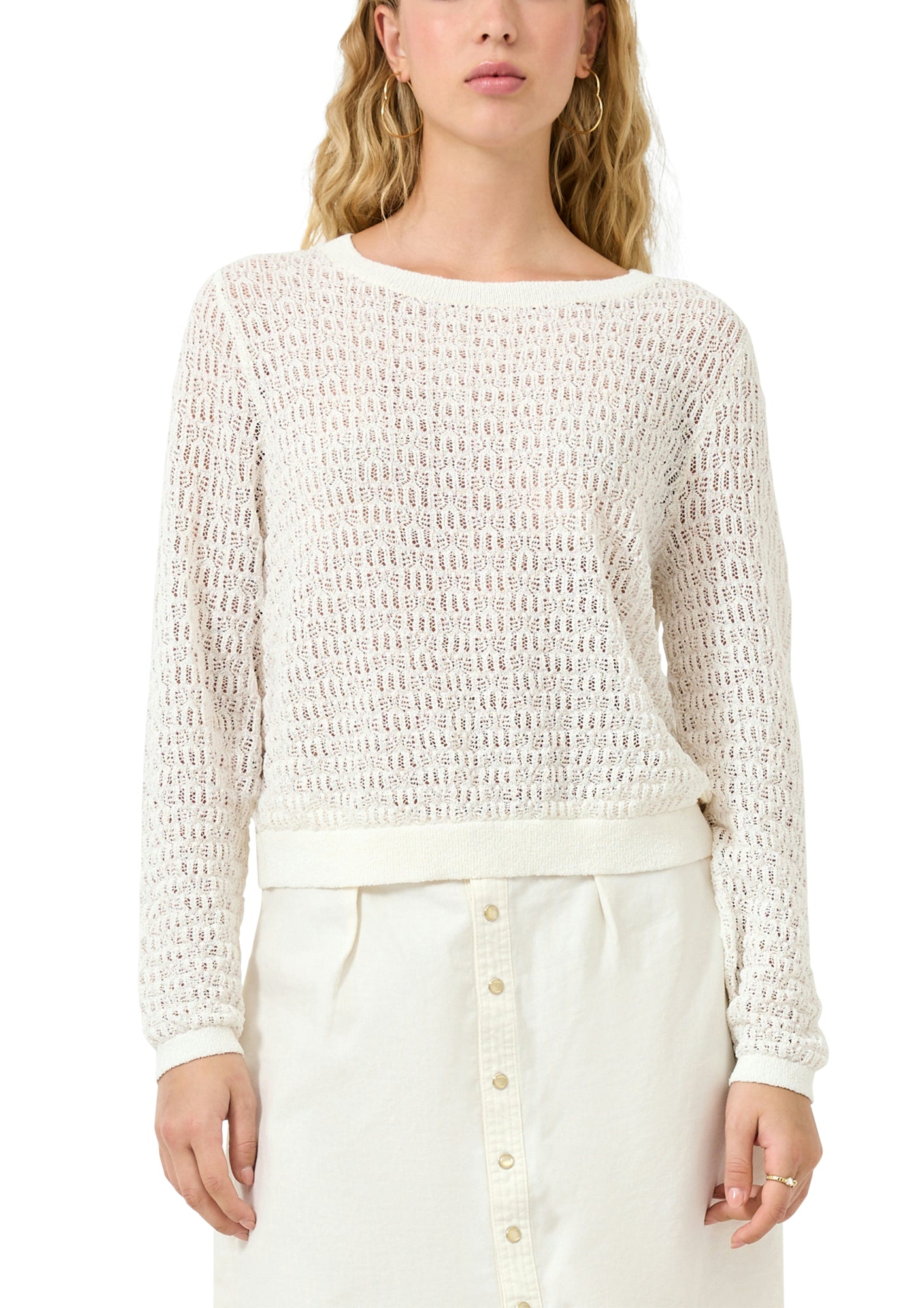 Q/S by s.Oliver Pullover  weiß