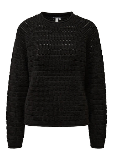 Q/S by s.Oliver Strickpullover mit Ajourmuster und Raglanärmeln