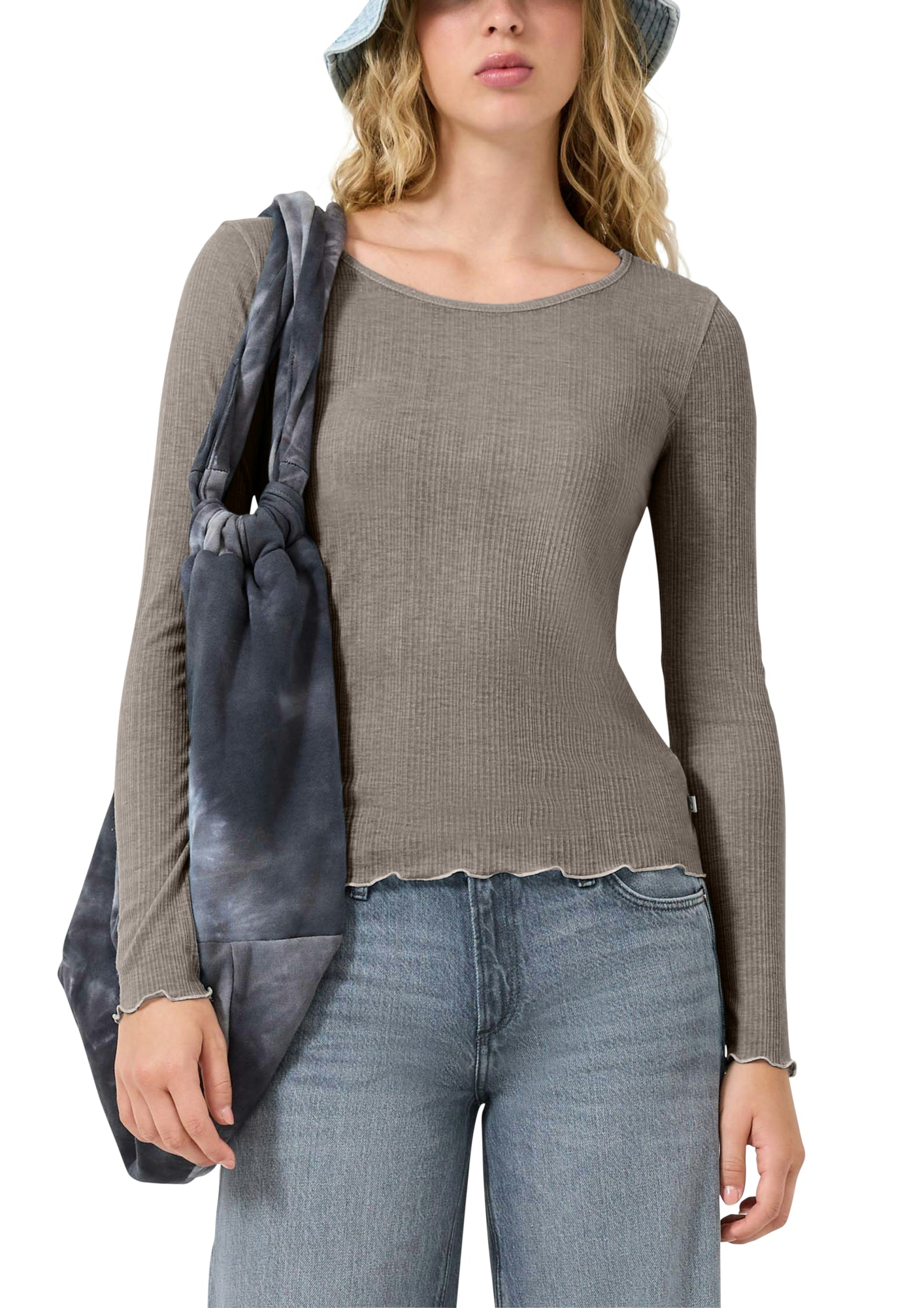 Q/S by s.Oliver Langarmshirts  braun