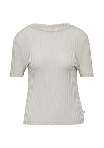 Rippshirt im Metallic-Look