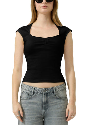 Rippshirt im Slim Fit