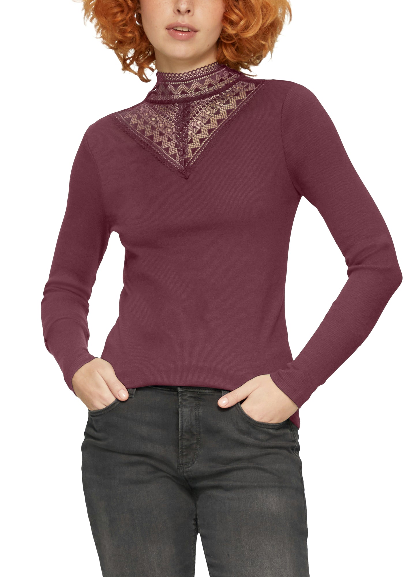 Q/S by s.Oliver Langarmshirts  bordeaux